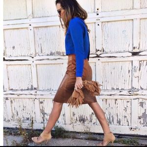 Pre owned Banana republic stitch leather skirt